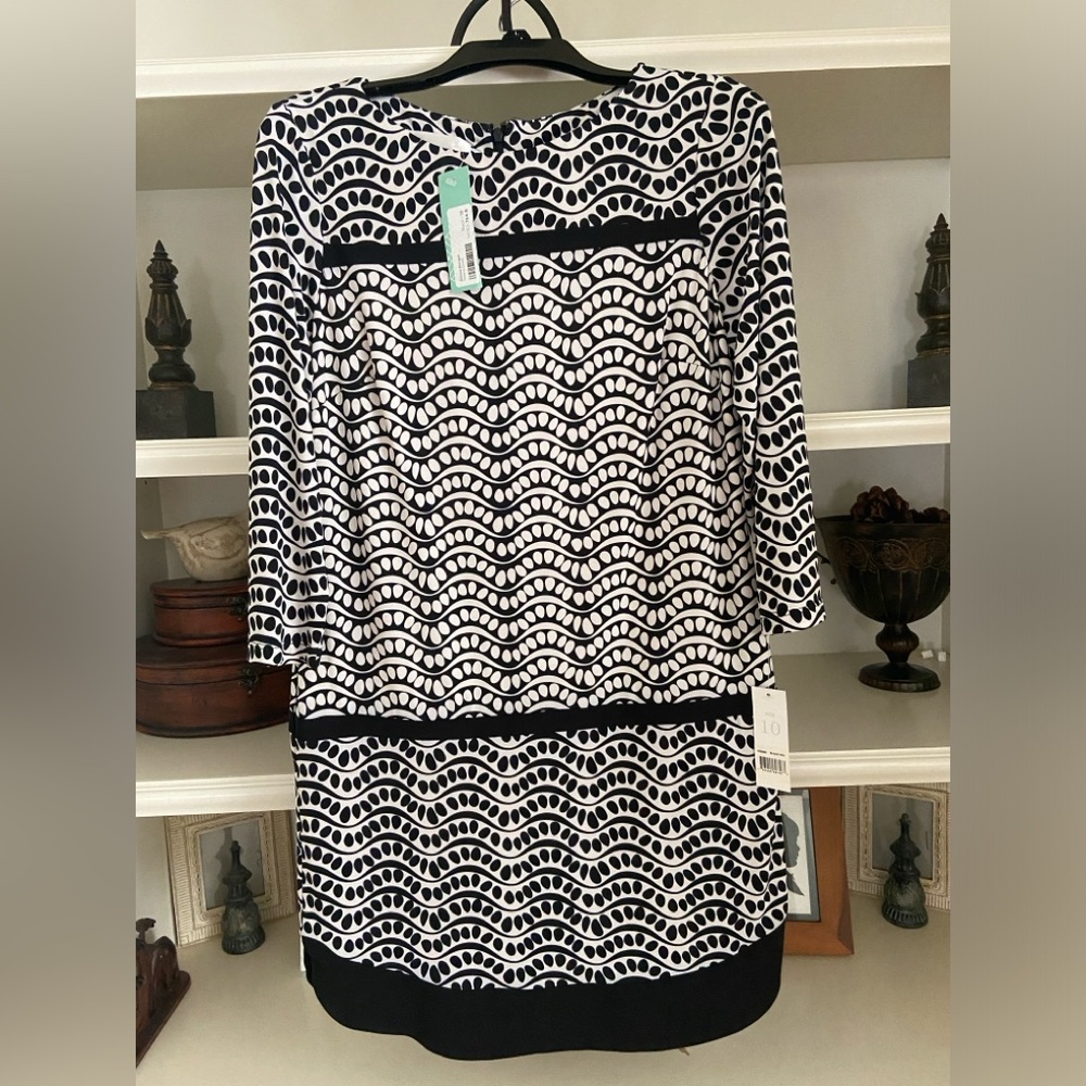 Donna Morgan Dress Black / white size 10